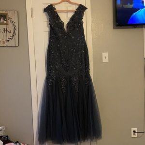 Dark grey formal gown